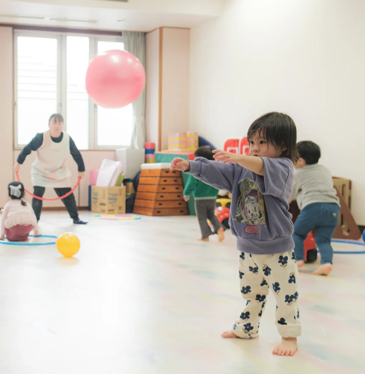 盛医ひまわり保育園の子供たちの写真